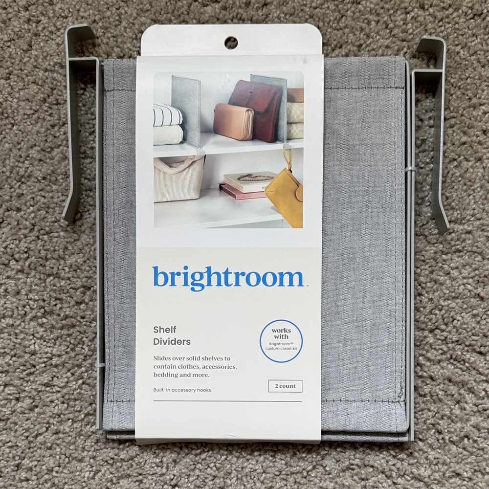 Brightroom Gray Fabric Shelf Dividers - 2 Pack